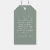 植物性パンパスグラスギラフェサファリージグリーン ギフトタグ (裏面)