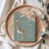 植物性パンパスグラスギラフェサファリージグリーンi 招待状