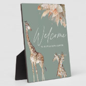 植物性パンパスグラスギラフェサファリージグリーンt フォトプラーク (側面)