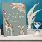 植物性パンパスグラスギラフェサファリージグリーンt フォトプラーク (側面)