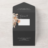 植物性パンパ結婚スの草は全部で一つになる オールインワン招待状 (外側)