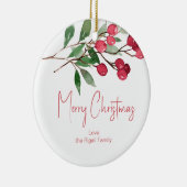 植物性パーソナライズされたクリスマスオーナメント セラミックオーナメント (右)