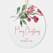 植物性パーソナライズされたクリスマスオーナメント セラミックオーナメント (左)