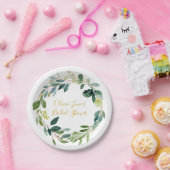 植物性パーソナライズされたユーカリプレート ペーパープレート (パーティー)