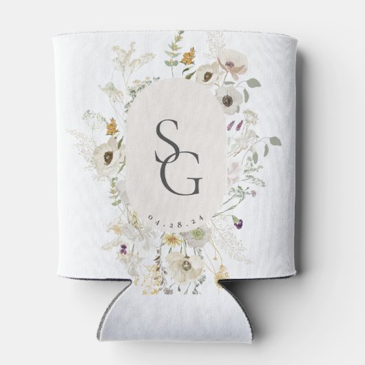 植物性パーソナライズされた結婚クーラーボックス 缶クーラー (裏面)