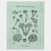 植物性パーソナライズされた誕生日メッセージ毛布 フリースブランケット (正面)