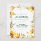 植物性ヒマワリの住所変更 案内状 (裏面)