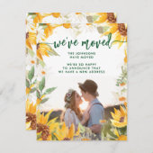 植物性ヒマワリの住所変更 案内状 (正面/裏面)