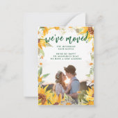 植物性ヒマワリ写真の移動の発表 ノートカード (正面)