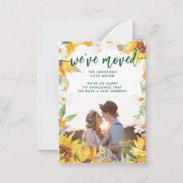 植物性ヒマワリ写真の移動の発表 ノートカード