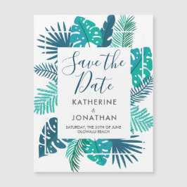 植物性ビーチトロピカル日付磁石を保存