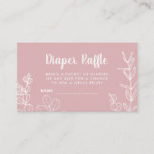 植物性ピンクおむつラッフルエンクロージャカード エンクロージャーカード (正面)