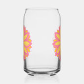 植物性ピンクと黄色の花 ガラス缶 (右)