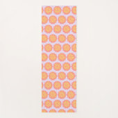 植物性ピンクと黄色の花 ヨガマット (正面)