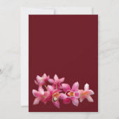 植物性ピンクのブルゴーニュの花RSVP 招待状 (裏面)