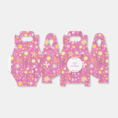 植物性ピンクの野花花柄 フェイバーボックス (折り畳みなし)