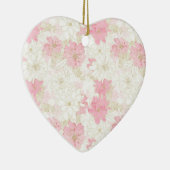 植物性ピンクの金ゴールド花 セラミックオーナメント (右)