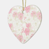 植物性ピンクの金ゴールド花 セラミックオーナメント (左)