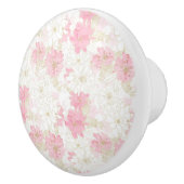 植物性ピンクの金ゴールド花 セラミックノブ (右)