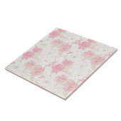 植物性ピンクの金ゴールド花 タイル (側面)