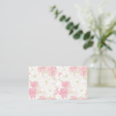 植物性ピンクの金ゴールド花 名刺 (スタンド正面)