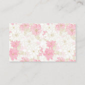 植物性ピンクの金ゴールド花 名刺 (裏面)