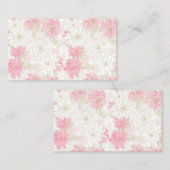 植物性ピンクの金ゴールド花 名刺 (正面/裏面)