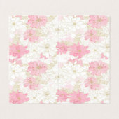 植物性ピンクの金ゴールド花 名刺 (外部フラット)