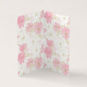 植物性ピンクの金ゴールド花 名刺 (内部)