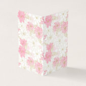 植物性ピンクの金ゴールド花 名刺 (外部)