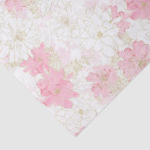 植物性ピンクの金ゴールド花 薄葉紙 (詳細)