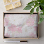 植物性ピンクの金ゴールド花 薄葉紙 (ギフト)