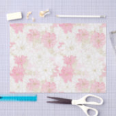 植物性ピンクの金ゴールド花 薄葉紙 (クラフト)