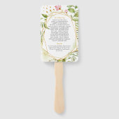 植物性ピンクグリーン金ゴールド幾何学模様結婚枠 ハンドファン (裏面)