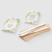 植物性ピンクグリーン金ゴールド幾何学模様結婚枠 ハンドファン (組立なし)