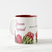 植物性ピンクプロテアフローラ点景ギフトコーヒー ツートーンマグカップ (正面左)