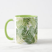 植物性ファーン葉のパターン白 マグカップ (左)