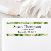 植物性ファーン葉の模様が白 ラベル (インサイチュ)