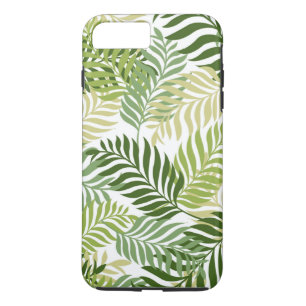 植物性ファーン葉の模様が白 iPhone 8 PLUS/7 PLUSケース