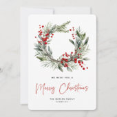 植物性フェスティバルクリスマスリースメリークリスマス シーズンカード (正面)