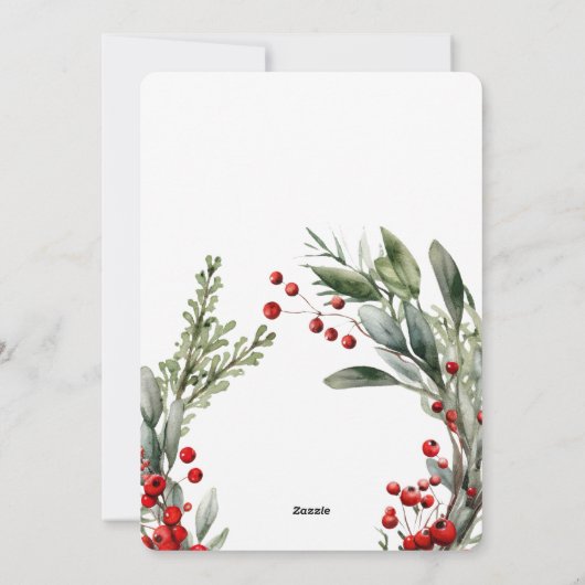 植物性フェスティバルクリスマスリースメリークリスマス シーズンカード (裏面)