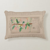 植物性フランスのイラストレーションビンズウィード アクセントクッション (正面)