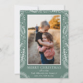 植物性フレーム写真ホリデーカード シーズンカード (正面)