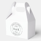 植物性フローラおもしろい結婚モノグラムのカップル名 フェイバーボックス (正面)