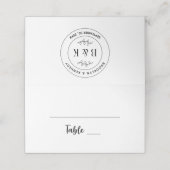 植物性フローラおもしろい結婚モノグラムのカップル名 プレイスカード (外部開封)