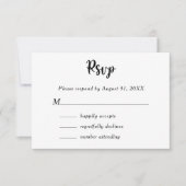 植物性フローラおもしろい結婚モノグラムのカップル名 出欠カード (正面)