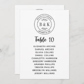 植物性フローラおもしろい結婚モノグラム座表 招待状 (正面/裏面)