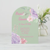 植物性フローラのブライダルシャワー招待状 招待状 (スタンド正面)