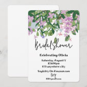 植物性フローラの緑のブライダルシャワーの招待状 招待状 (正面/裏面)