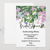 植物性フローラの緑のブライダルシャワーの招待状 招待状 (正面/裏面)